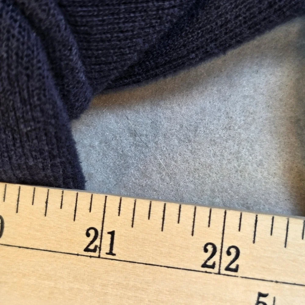 Nautica Mens Shawl Collar Pullover Sweater Navy Blue 100% Cotton Large